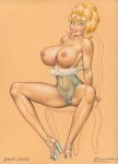  2001 annie_fanny armpit big_breasts breasts hair julius_zimmerman_(artist) lipstick little_annie_fanny milf nipples playboy pussy 