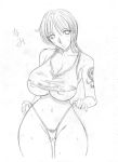  1girl breasts drawing female female_only huge_breasts large_breasts nami one_piece pubic_hair solo 