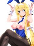  alice_schuberg alluring breasts_out bunny_outfit sword_art_online tagme 