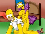  all_fours anal bottomless breasts doggy_position futa_on_male futanari homer_simpson intersex marge_simpson sheanimale the_simpsons yellow_skin 