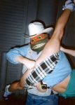 cowboy_hat fisting lulz_turtle meme michelangelo miniskirt spread_legs teenage_mutant_ninja_turtles