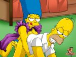  all_fours anal bottomless cleavage doggy_position futa_on_male futanari homer_simpson intersex looking_back marge_simpson penis sheanimale testicles the_simpsons tongue yellow_skin 