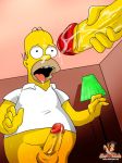  bottomless homer_simpson marge_simpson penis sheanimale the_simpsons yellow_skin 