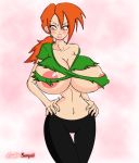 adult angry blush breasts ecchi_senpai ecchisenpai erect_nipples grown_up huge_breasts lipstick milf navel nipples older_version pussy solo teeth the_fairly_oddparents uncensored vicky_(fop)