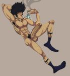 1boy completely_nude_male cowboy_bebop male male_nipples male_only muscular_male naked_male nude_cover nude_male penis socks socks_only spike_spiegel