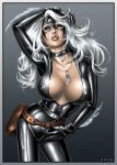 1girl big_breasts black_cat breasts candra comic_book_character erect_nipples felicia_hardy female female_focus female_only long_hair marvel solo solo_female solo_focus spider-man_(series) tagme
