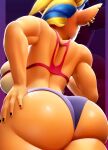  1girl 3d activision alluring anthro ass ass_focus bandicoot big_ass bitch black_nails bra brown_skin bubble_butt close-up crash_bandicoot_(series) dat_ass earrings fat_ass fit_female from_behind from_below furry gigantic_ass hand_on_ass highres huge_ass juicy_ass legs mammal marsupial multicolored_hair muscular_female non-nude panties piercing pirate_tawna posing presenting rear_view round_ass sala3d sexy slut standing tawna_bandicoot thick thick_ass thick_thighs toned wide_hips 