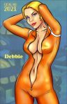 cartoon_network cleavage debbie_dupree looking_at_viewer navel pussy_visible_through_clothes sealab_2020 sealab_2021 unzipped_bodysuit