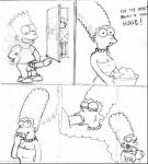  bart_simpson daydream fellatio incest marge_simpson monochrome oral the_simpsons thought_bubble 