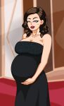 09111 brown_hair green_eyes milf pregnant pregnant_belly pregnant_female
