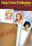 alex_(totally_spies) clover_(totally_spies) comic cover_page deep_cover_evaluation file_folder older older_female palcomix photo_(object) sam_(totally_spies) text totally_spies young_adult young_adult_female young_adult_woman