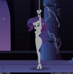  1girl blue_eyes bondage breasts chains equestria_girls female female_only friendship_is_magic indoors long_hair long_purple_hair my_little_pony nude purple_hair rarity rarity_(mlp) solo standing 