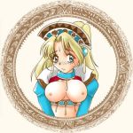 1girl atelier_(series) atelier_marie big_breasts embarrassed female_only marie solo_female topless_female upper_body