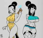  1girl big_breasts black_hair breasts chichi dragon_ball_z lingerie panties revealing_clothes short_hair underwear 