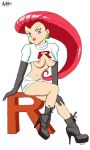  amh big_breasts breasts game_freak huge_breasts humans_of_pokemon jessie_(pokemon) long_hair musashi_(pokemon) nintendo pokemon pokemon_(anime) pokemon_(game) red_hair team_rocket 
