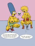  ass big_breasts breast_grab breasts dress lisa_simpson marge_simpson pearls pussy spread_ass squatting the_fear the_simpsons vibrator yellow_skin 