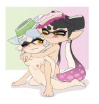  1girl 2_girls animal_humanoid belly birthmark black_hair blush breasts callie_(splatoon) camel_clutch cephalopod cephalopod_humanoid completely_nude digital_media_(artwork) duo ear_piercing enookie feet female_only grey_hair hair high_resolution humanoid humanoid_feet incest inkling licking licking_lips marie_(splatoon) marine marine_humanoid mollusk mollusk_humanoid multiple_girls nintendo nipples nude piercing pointed_ears self_lick siblings sister sitting sitting_on_person smile splatoon squid_sisters_(splatoon) submission_move tentacle tentacle_hair tongue tongue_out video_game wrestling yellow_eyes yuri 