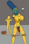  1boy 1girl bart_simpson bondage breasts fireworks huge_breasts incest large_breasts large_penis marge_simpson mother_and_son nude penis the_fear the_simpsons tied_up torture vaginal_insertion yellow_skin 