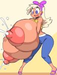  1girl 1girl 1girl adult aged_up angstrom big_breasts breast_expansion breasts breasts_bigger_than_head chloe_carmichael female_only full_body gigantic_breasts huge_nipples hyper_breasts lactating lactation large_areolae milk_squirt puffy_nipples standing the_fairly_oddparents top_heavy 
