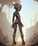   ai_generated armor helmet looking_back mechanical mechanophilia robot robot_girl robot_humanoid robot_joints