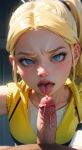 1boy 1girl ai_generated chloe_bourgeois cum_in_mouth male/female miraculous_ladybug pov solo_focus