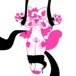 1girl black_tentacles blush breasts fetish furry furry_female kittydog pussy tentacle