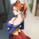 1girl ai_generated big_breasts breasts brown_eyes cf cleavage clothed_female dragon_quest dragon_quest_viii female_focus high_res jessica_albert long_hair patreon patreon_reward red_hair solo_female stable_diffusion teen twin_tails video_game_character video_game_franchise