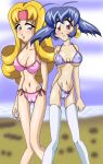  2girls beach cameltoe cyber_team_in_akihabara dk multiple_girls side-tie_bikini 
