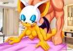  bbmbbf blush breasts doggy_position human interspecies mobius_unleashed palcomix rouge_the_bat sega sonic_(series) sonic_the_hedgehog_(series) wings 