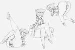  all_fours apron ass_up dexter&#039;s_laboratory dexter&#039;s_mom fingering fresds gloves legs_up lying masturbation milf monochrome nipples on_back sitting sketch 