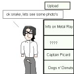  black_hair clothed clothes english_text metal_gear_solid otacon simple_background stopit text white_background 