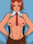  big_breasts breasts king_of_fighters looking_at_viewer open_shirt snk suspenders tie vanessa vanessa_(king_of_fighters) 