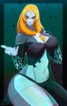  1girl alluring big_breasts blonde_hair cleavage come_hither eyeshadow lingerie midna midna_(true) tagme the_legend_of_zelda the_legend_of_zelda:_twilight_princess twili_midna wide_hips xendrawsseggs xendrawsthings 