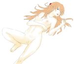  asuka_langley_souryuu barefoot breasts feet hachimitsuboi lying neon_genesis_evangelion nipples nude orange_hair 