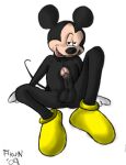  1boy 2009 akun anthro disney front_view fur furry male male_only mickey_mouse mouse nude penis simple_background sitting smile spread_legs tagme white_background 