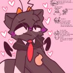  ambiguous_gender antennae anthro blush feline furry heart-shaped_pupils heart_eyes sparfy_(stariiuez) stariiuez tentacle tentacle_dick two_tails venmisssn wings 