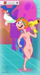  alternate_version_available candace_flynn curlers hair_curlers hair_dryer hair_rollers nipples nude orange_hair phineas_and_ferb pussy rollers running small_breasts toongrowner towel video_game 
