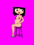  1girl aged_up chair disney green_shoes isabella_garcia-shapiro matiriani28 navel nipples nude open_eyes phineas_and_ferb pregnant pussy sexy sitting 
