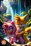  ai_generated amy_rose anal anal_sex anthro anus anus_focus big_penis cum_in_ass male/female masturbation masturbation miles_&quot;tails&quot;_prower sega sonic_the_hedgehog_(series) tails tails_the_fox topic tropical umbrellatech uncensored water waterfall 