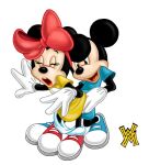  1girl color disney duo fur furry furry_only male mickey_mouse minnie_mouse mouse public_domain white_background white_mouse_(artist) 