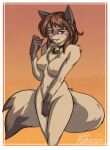 bell blush breasts brianna_(saitoufly) by-nc-nd chest_tuft collar covering covering_self creative_commons dalehan feline female freely_redistributable furry looking_at_viewer nude saitoufly shy solo tail watermark wide_hips
