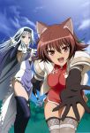   animal_ears elbow_gloves high_res red_eyes stockings  