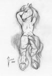  2000 alessio_scalerandi equine female furry hooves horse nude pussy raised_tail scale_(artist) solo tail 