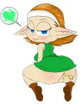  1girl anal anal_beads ass blue_eyes bluelimelight kokiri looking_at_viewer nintendo pointy_ears pussy the_legend_of_zelda 