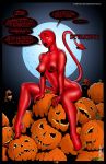 2007 carnal_tales carnal_tales_2 comic devilicious horns horrorbabecentral jack-o&#039;-lantern james_lemay pumpkin red_skin tail xhime