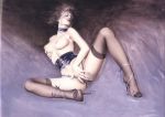  1girl andreas_raufeisen_(artist) female female_only solo stockings 