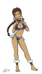  1girl al305sr aulio_giron avatar:_the_last_airbender bikini brown_hair female_only full_body katara legs solo solo_female swimsuit 