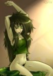  1girl angelickitty89_(artist) bottomless disney female female_only green_skin kim_possible ks4u shego solo 