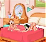  american_dad ass big_breasts bra brother_and_sister erect_penis glasses hayley_smith huge_penis incest steve_smith thighs thong 