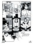  1girl comic female female_only kevin_taylor kiss_comix masturbation monochrome nude solo the_girl 